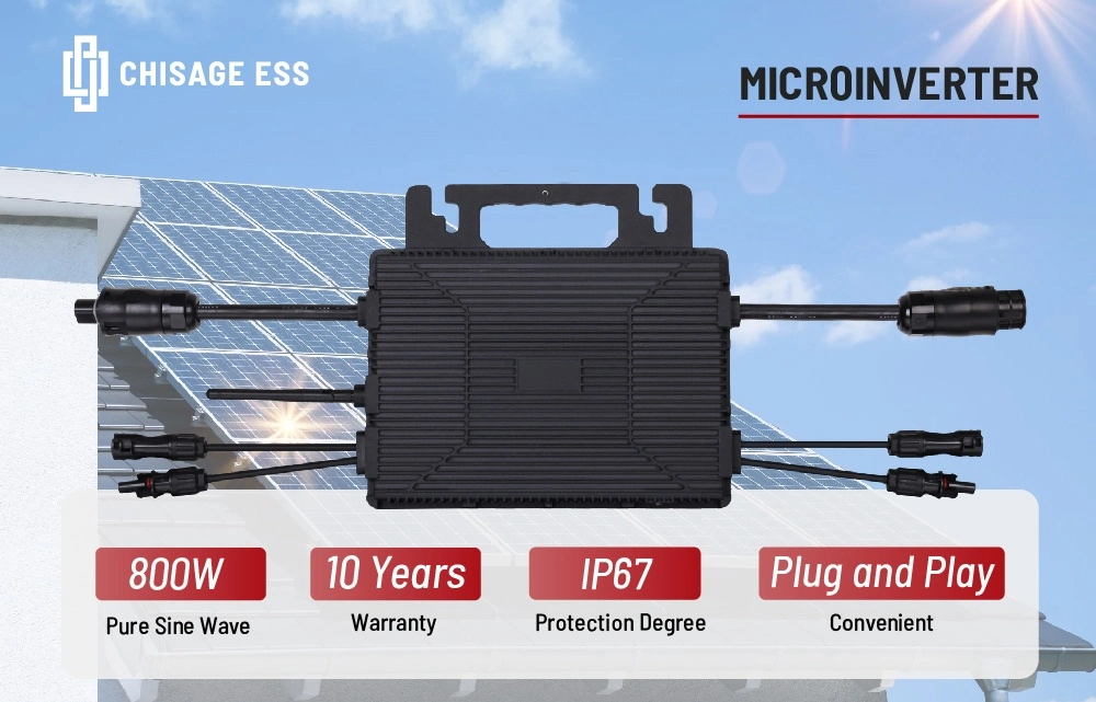 Waterproof Solar Grid Tie Micro Inverter Microinverter 800W 220V 230V AC 50/60Hz Output for on Grid Solar Power System