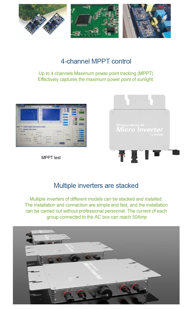 MPPT Micro Grid Connected Inverter 300W 350W 700W 2000W 2400W 2800W Solar Inverters for Solar Photovoltaic System