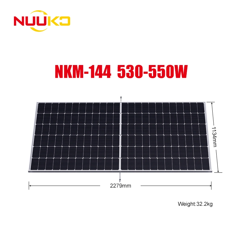 Nuuko Solar Power Panels 530W Mono Solar Energy Panel 550W Solar Panels Cost Price for Home Electricity