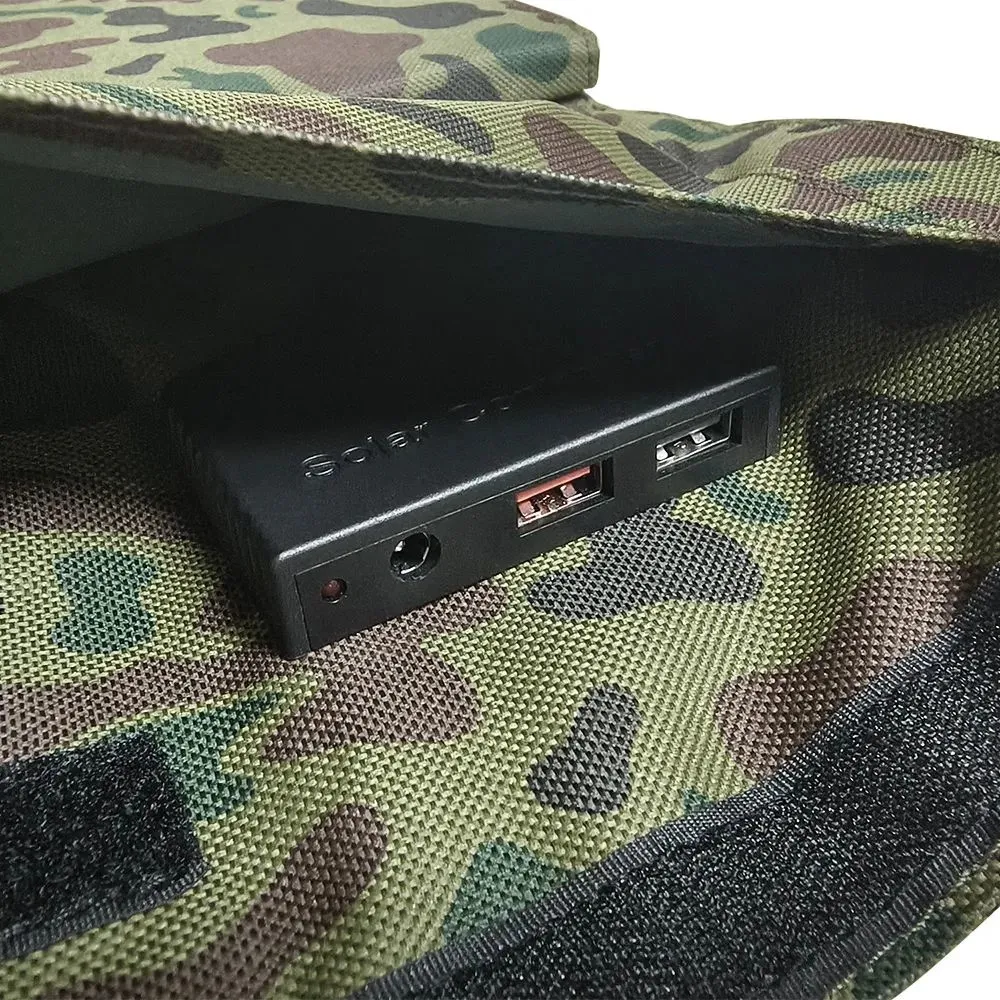 Custom Foldable Solar Panel Bag High Efficiency Flexible Sunpower Cell 40W Folding Outdoor Camouflage Solar Panel Bag