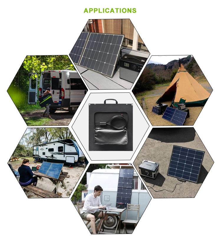 Caravans and Motorhomes Use Semi Flexible Solar Blanket 120W 200 Watt Folding Foldable Solar Panel Charger