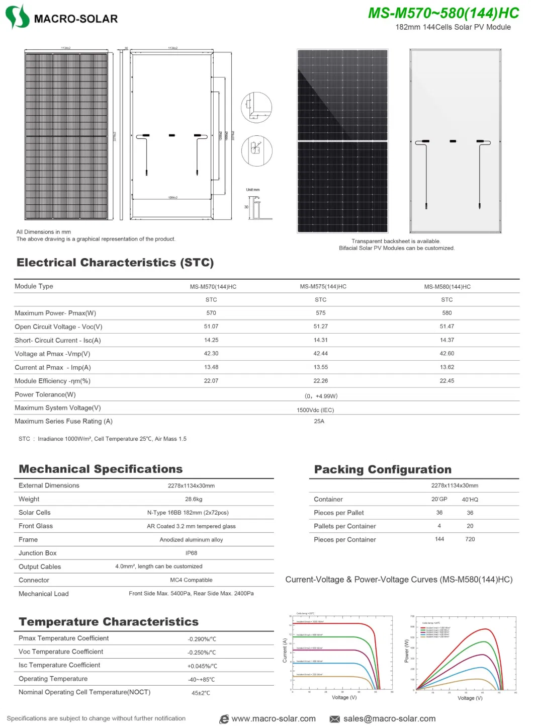 TUV CE Bis ISO CQC Certificates Double Sides 575 580 Watt Solar Photovoltaic Cells Generate Electricity From Sun