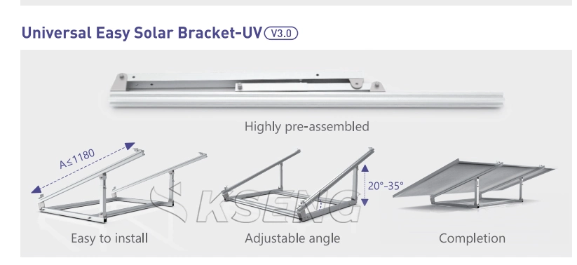 EU Stock Home Application Adjustable PV Aluminum Balcony Solar Panel Mounting Brackets