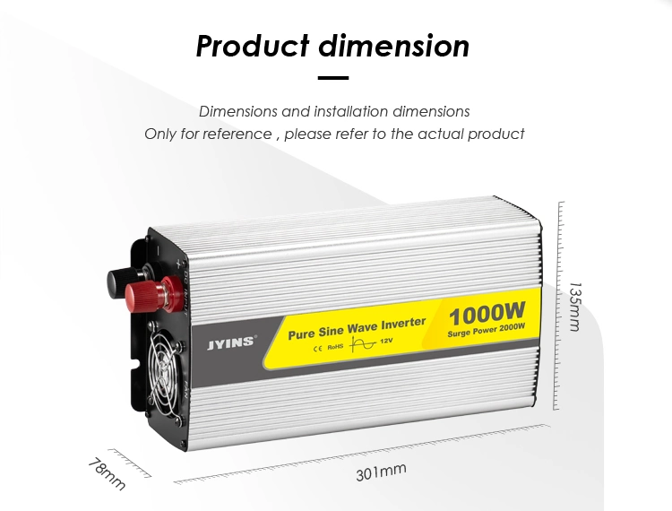 1000watt 12V/24V/48V/DC to AC/110V/220V Pure Sine Wave Solar Power Inverter