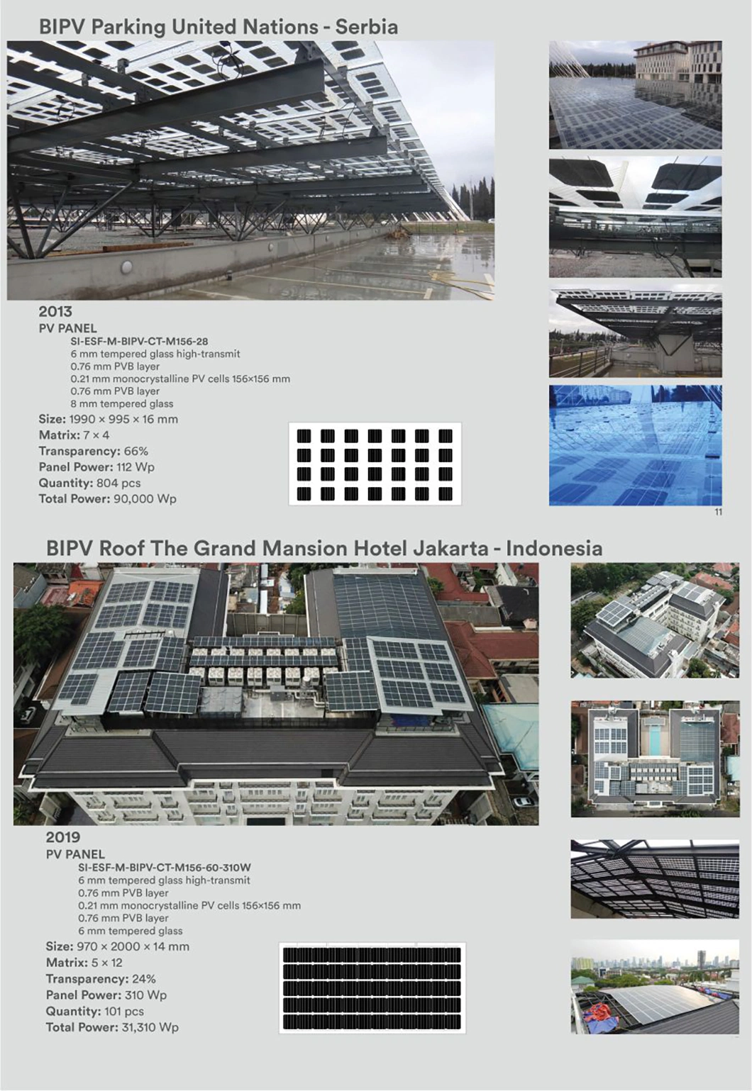 320W 300W 280W Building Integrated Photovoltaics Mono Solar Power Panel