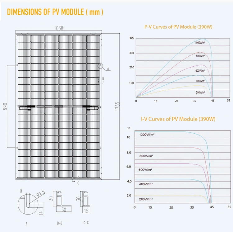 Top Supplier Original Hjt Solar Panels 380W 400W