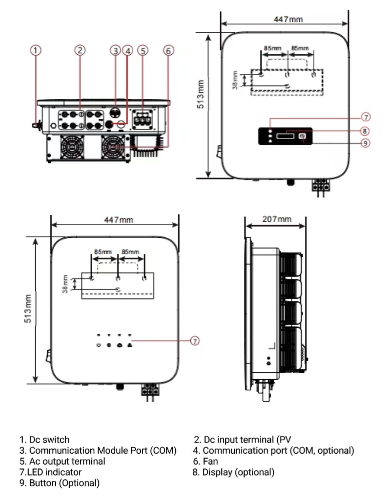 25kw Solar Panel System Photovoltaic Grid-Connected Inverter MPPT Integrated Machine