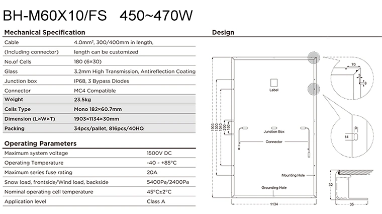 High Capacity 144 Cells Solar Panels for Reliable Energy Production