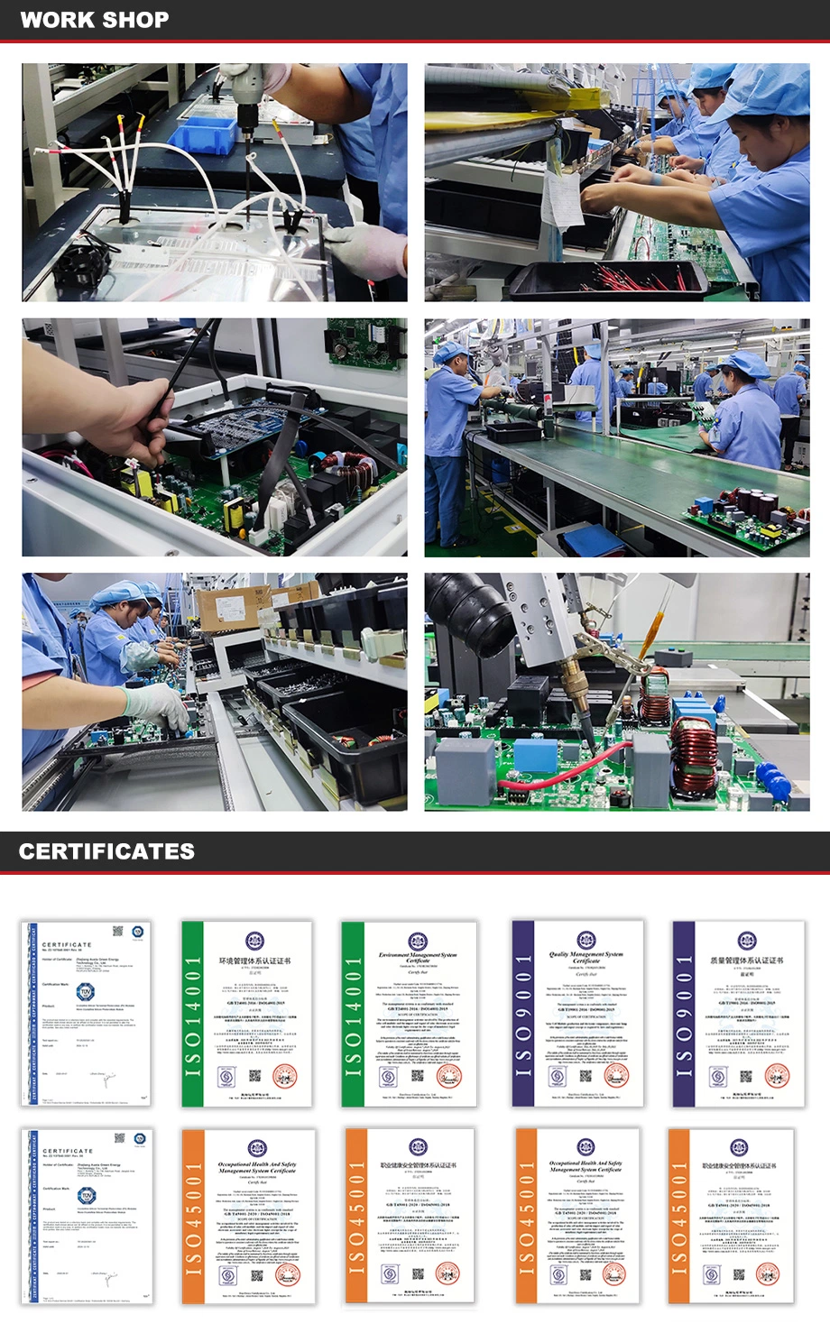 5kw 6kw 8kw 10kw 12kw PV System DC AC Solar Power Triple Phase Inverter Pure Sine Wave Hybrid Inverter