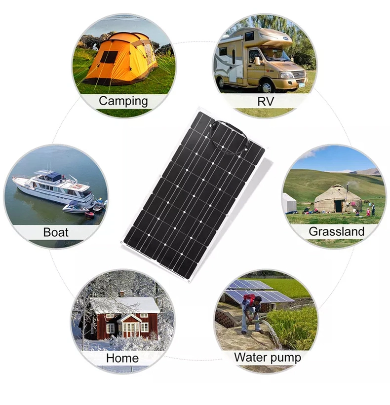 340W High Efficiency Thin Film Lightweight Flexible Solar PV Panels with 5 Years Warranty