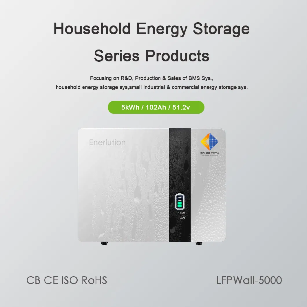 Deep Cycle BMS Low Voltage 51.2V 200ah 5kwh Wall Lithium Powerwall Solar for Hrybrid System IP65 Water Proof Home Solar System Battery Matched Deye Inverter