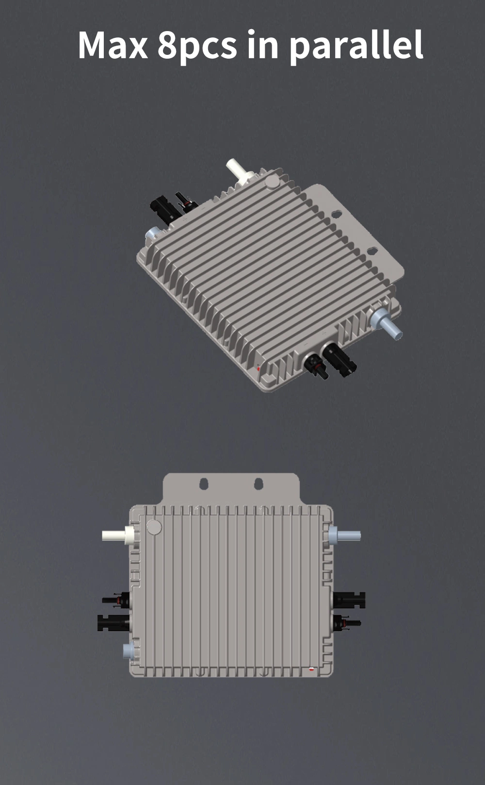 800W IP67 Waterproof Grid Tie Microinverter Fit for Max. 500W Solar Input