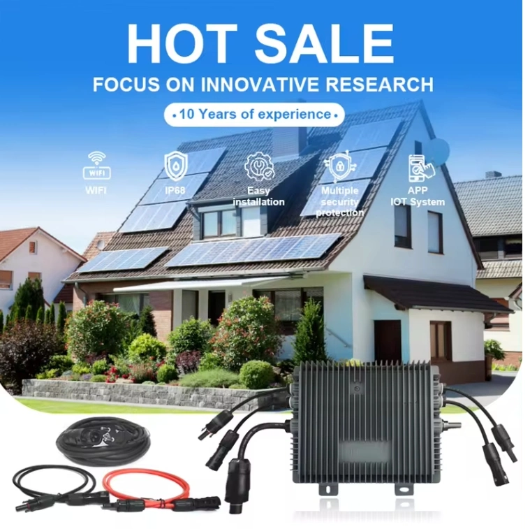 Grid-Connected Smart Micro Inverter 120V/230V Auto Switch 50/60Hz DC to AC Grid Monitoring System