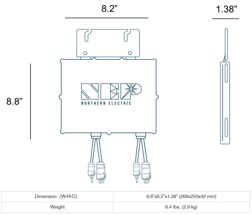 Ready Stock 800 Watt Smart Grid Tie Solar Micro Inverter WiFi Communication Nep Bdm 800 Microinverter 800W