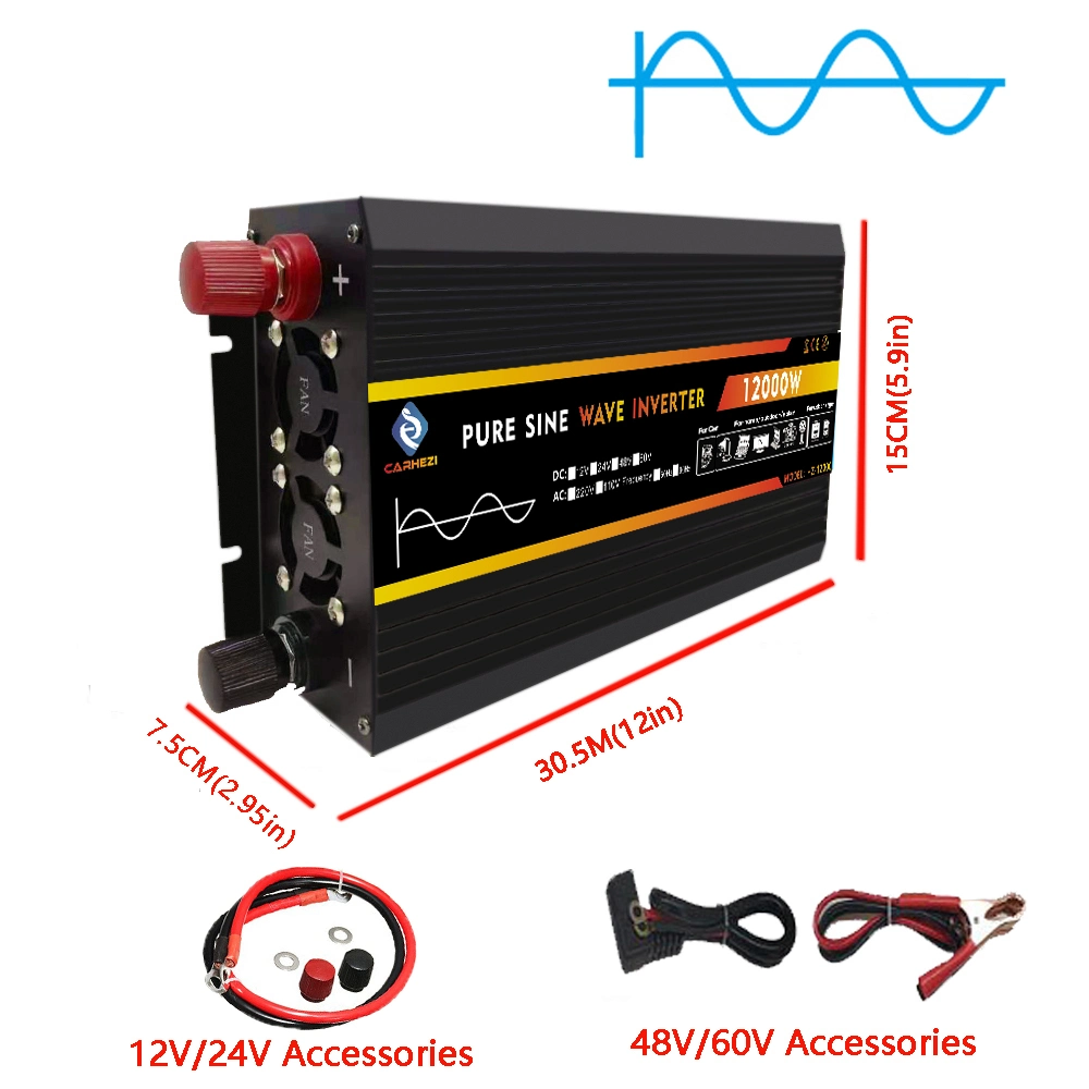 Pure Sine Wave Power Inverter 12000W for Solar System/Solar Panel/Home/Outdoor/RV/Camping