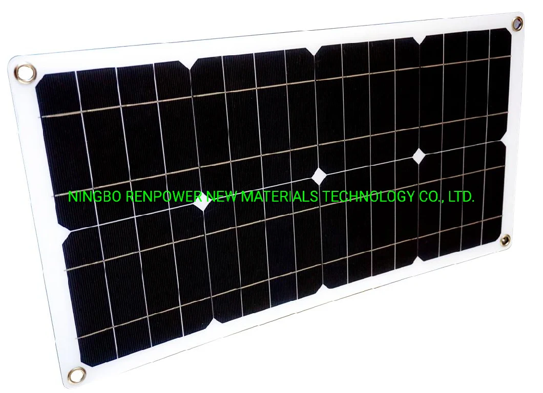 50W High-Efficiency Semi-Flexible Solar Panel for Yacht, RV