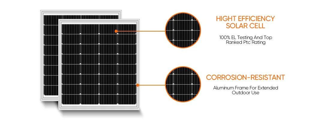 Customized High Efficiency Small Monocrystalline 40W 50W 100W 120W Solar Panel