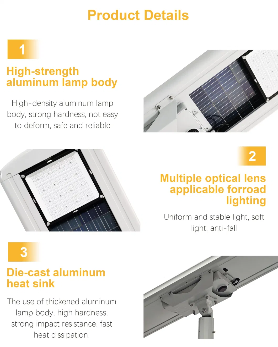 Outdoor Waterproof IP67 Die Casting 100W 200W 300W 400W All in One Radar Sensor LED Solar Panel Street Light with Remote Control