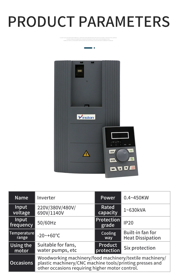 High-Quality Frequency Inverter for Squirrel Cage Type AC Motor