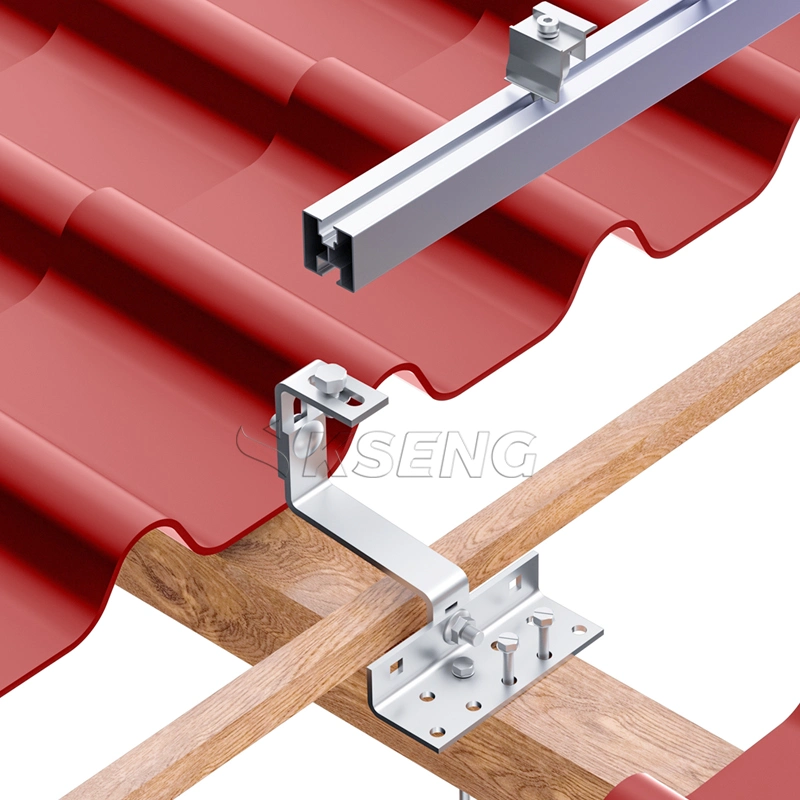 High Efficient Installation Aluminium Solar Panel Brackets PV Tile Roof Mounting Systems