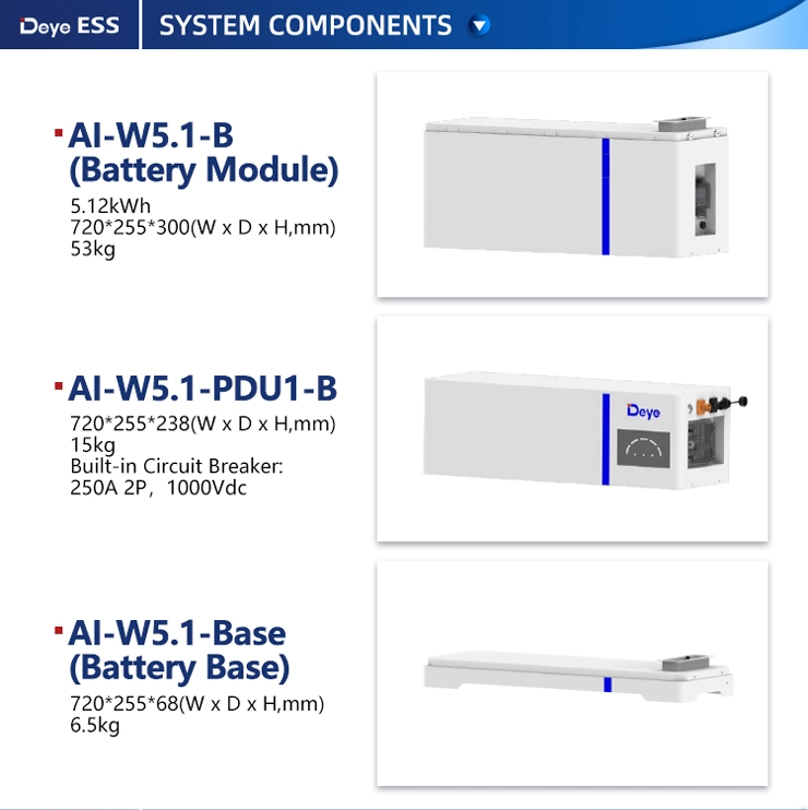 Deye Ess Ai-W5.1 Energy Storage Battery Lithium Ion Battery for Solar Storage