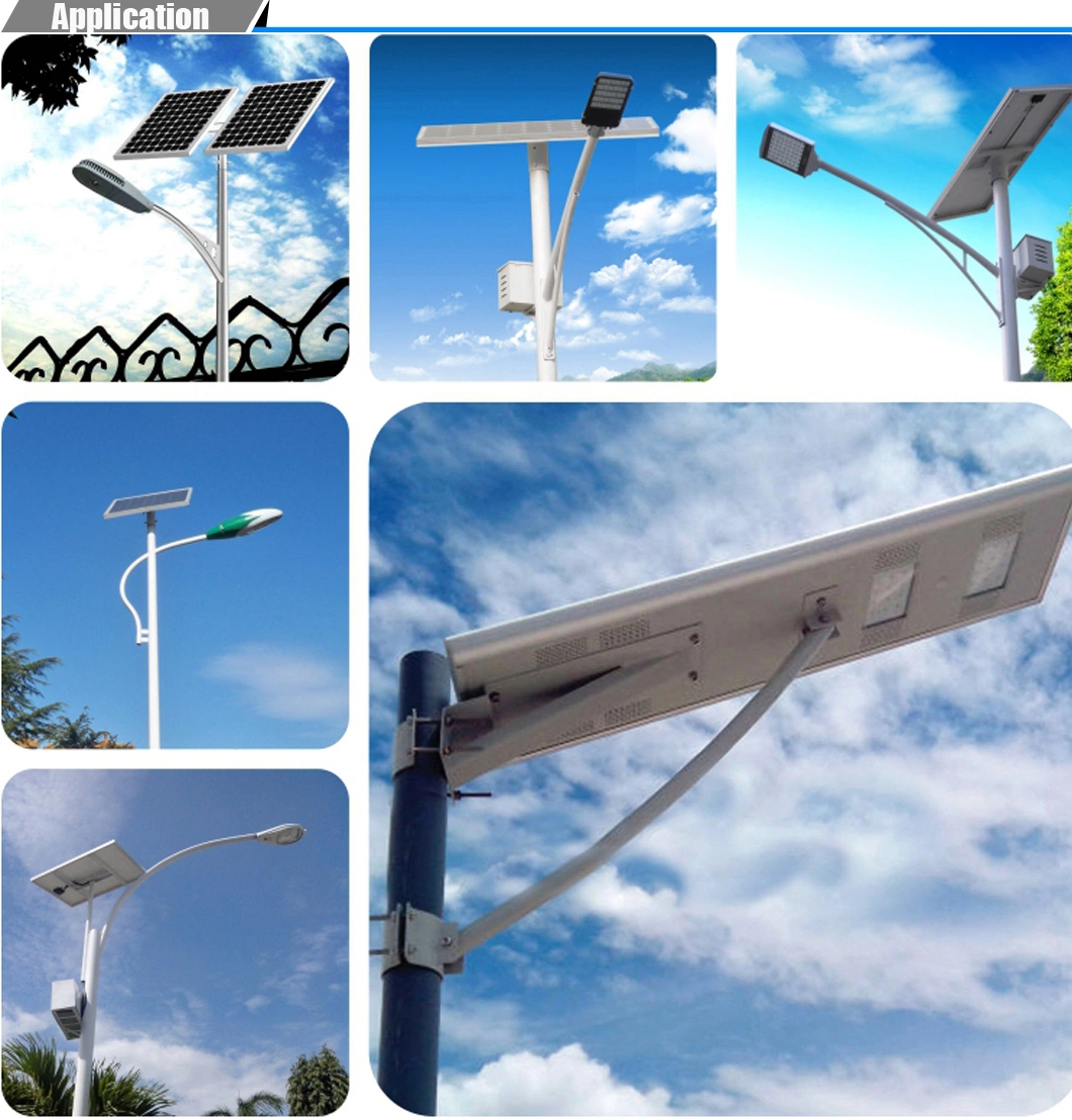 Waterproof Dusk to Dawn All in One Integrated Solar Street Lights Poly or Mono Solar Panel Lithium Battery 110 W LED Light