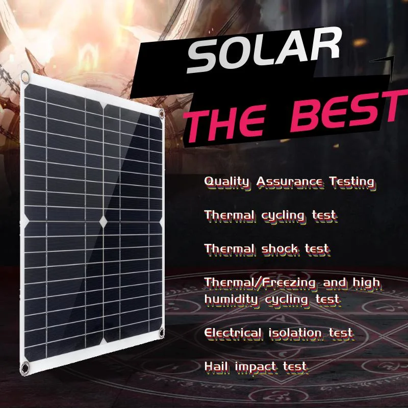 Mono PV Flexible 6W 10W 12W 14W 20W 40W Solar Panel for Charge / Hiking / Mobile