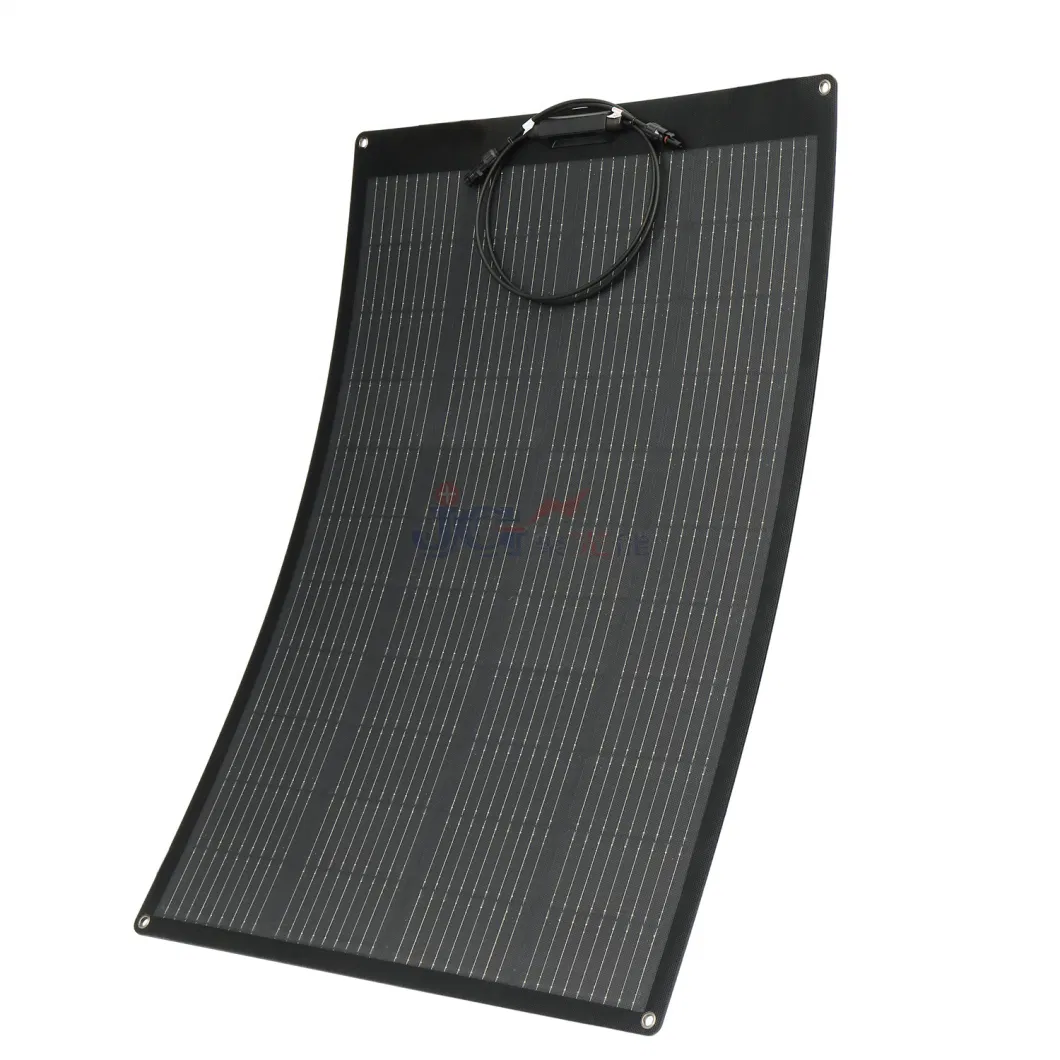 Customized 100W Black Semi-Flexible Monocrystalline Solar Panel