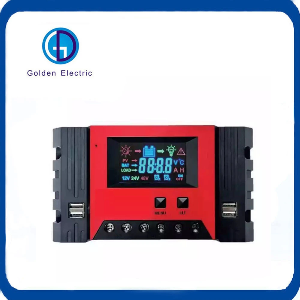 High Efficiency Power Solar Panel Controller 12V/24V/48V 10A 20A 30A 40A 50A 60A 80A 100A Panel Charger PWM Solar Charge Controller