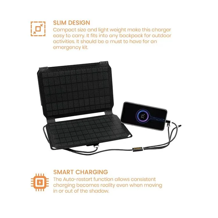 10W ETFE Mini Foldable and Portable Solar Panel for Charging, Outdide, Camping