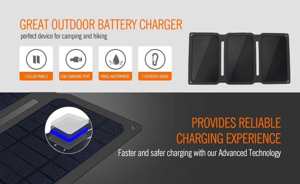 10W ETFE Mini Foldable and Portable Solar Panel for Charging, Outdide, Camping