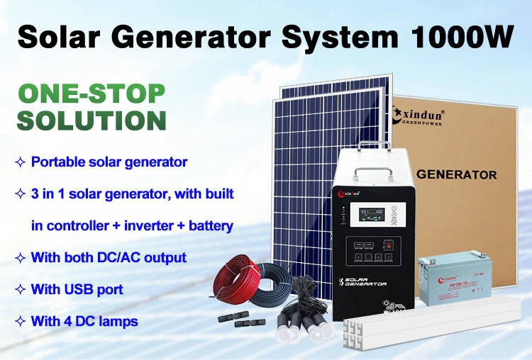 600W 1kw 1000W Small off Grid Sun Complete Set Solar Generator Energy System