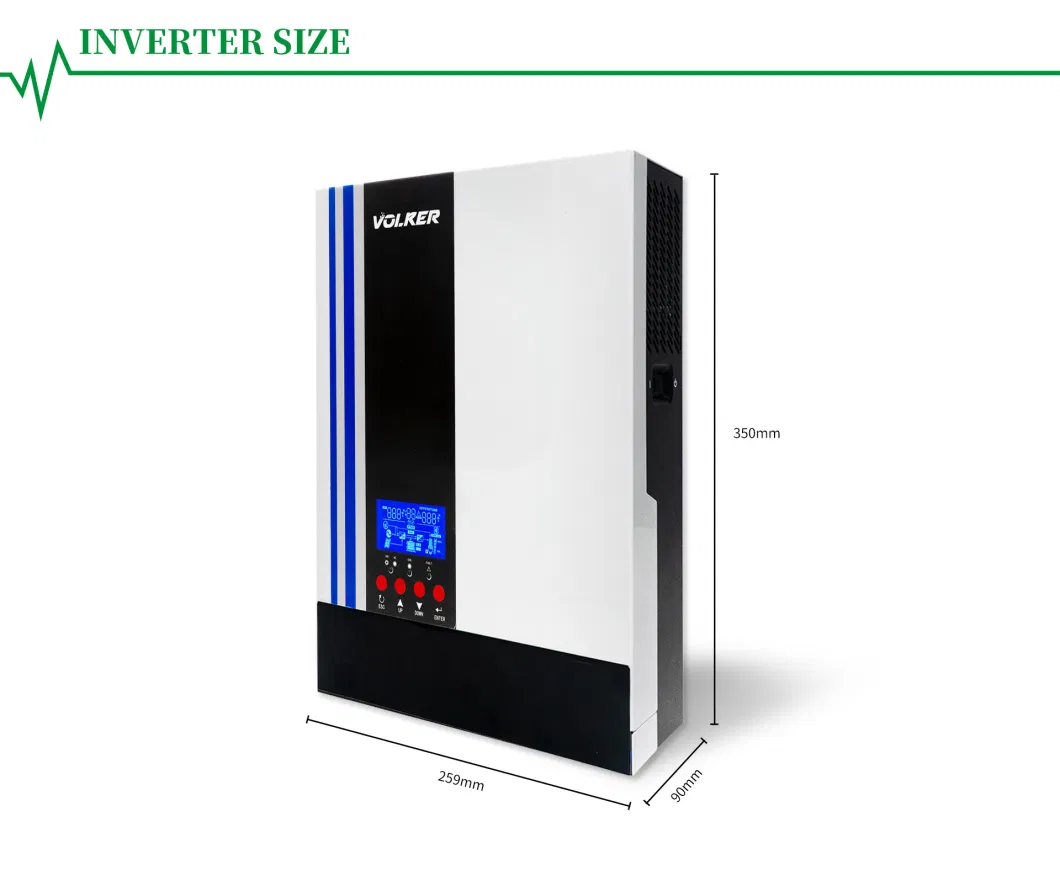 Volker Custom Hybrid Solar Inverter 2000W 2000va Pure Sine Wave Single Phase Invertor Solar Panel Converters