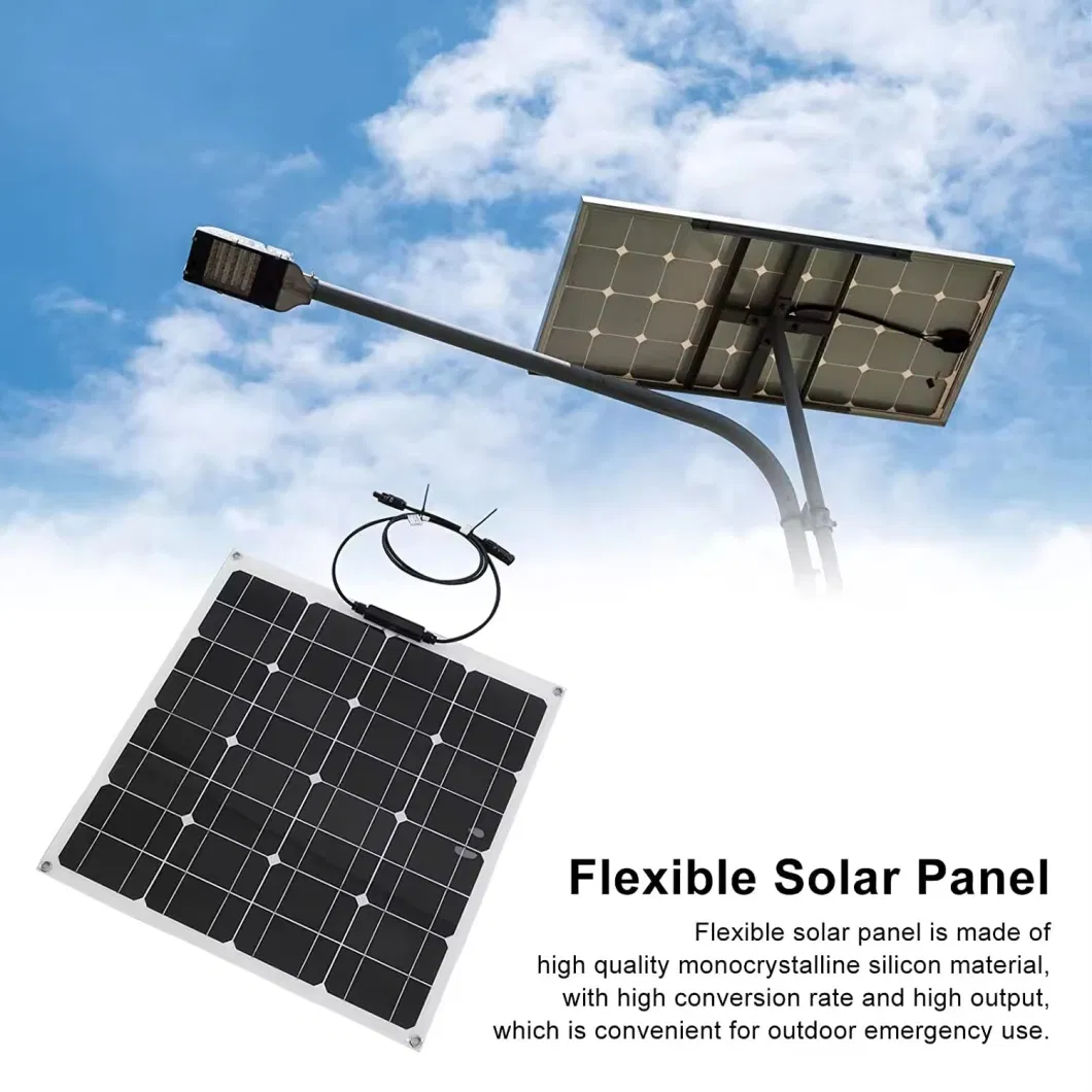 Flexible Solar Panel 100W 150W 160W 180W 200W 250W 300W 350W 400W 530W Monocrystalline PV Thin Film Solar Panel