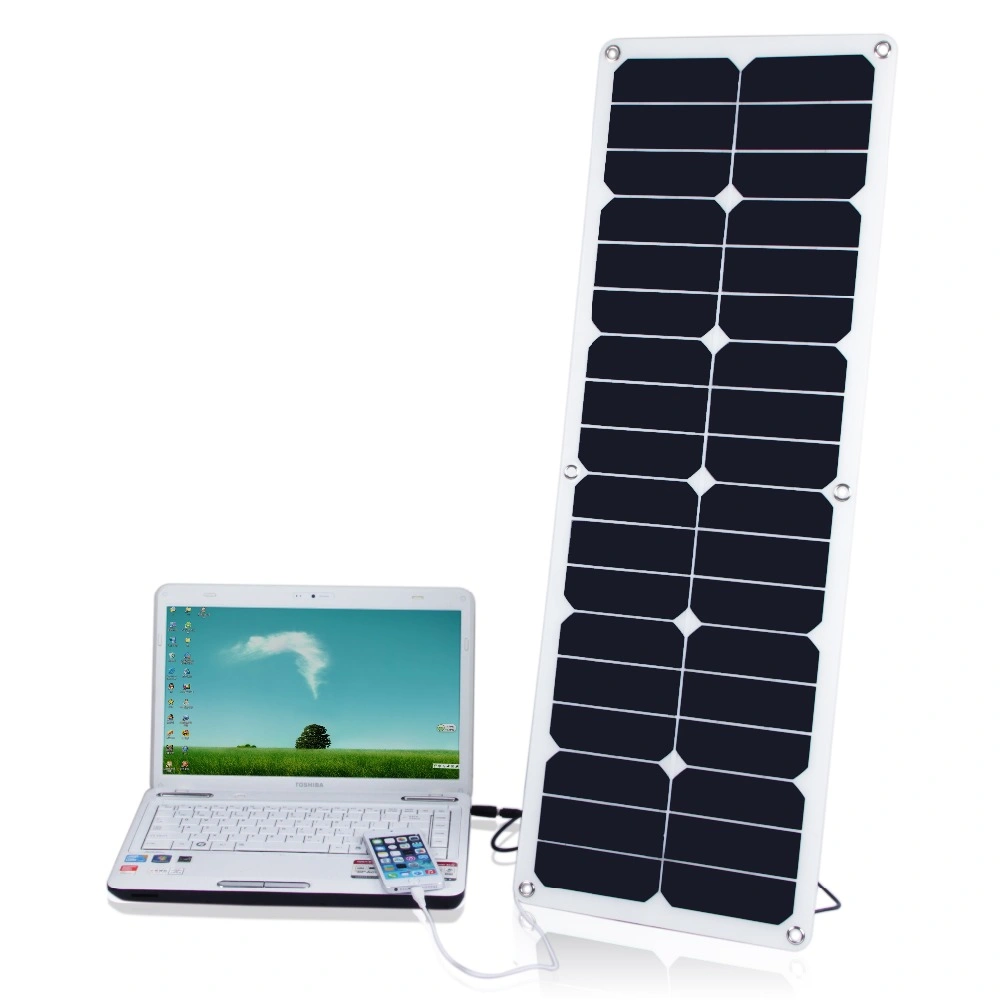 40W Sunpower ETFE Soft Flexible Bendable Solar Panel DC USB Mobile Power Solar Charger Factory