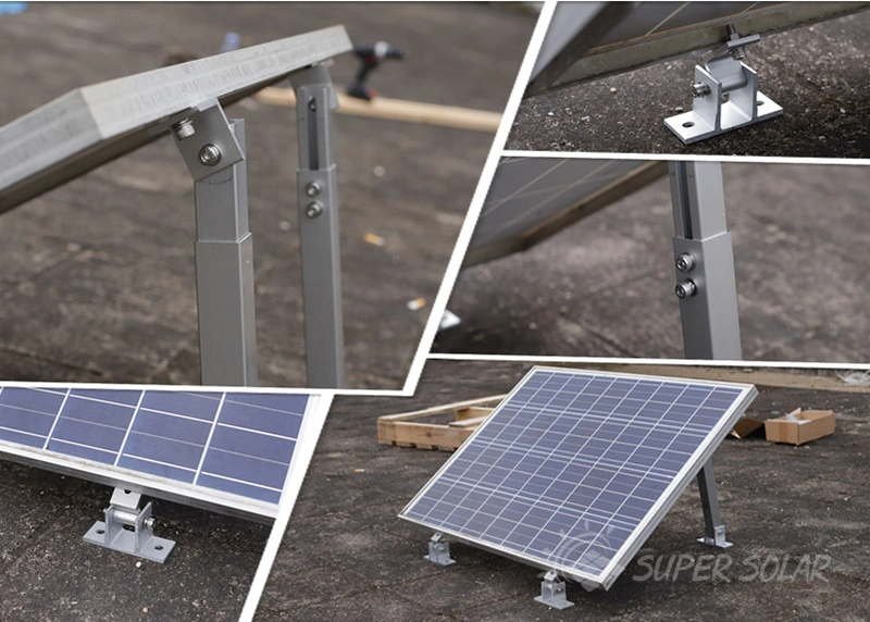 Easy Installation Solar Panel Flat Roof Mounting System Solar Panel Structures Adjustable Solar Balcony Mounting System