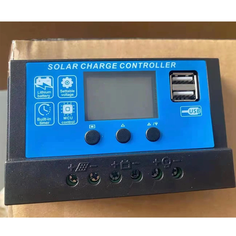 High Efficiency Power Solar Panel Controller 12V/24V/48V 10A 20A 30A 40A 50A 60A 80A 100A Panel Charger PWM Solar Charge Controller