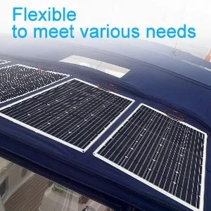 China Wholesale 100W 200W 250W 300W Watt Customized Flexible Photovoltaic Solar Panel Price for Car Roof and Boats