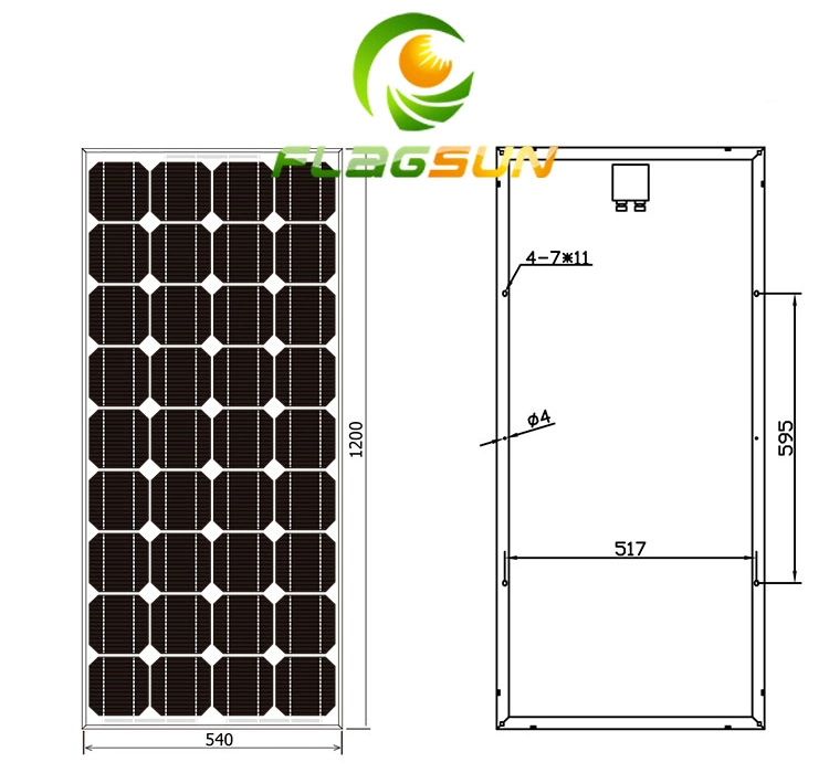 50W 100W 150W 200W 250W Solar Module 330W 340W 350W Mono Photovoltaic Solar Panel