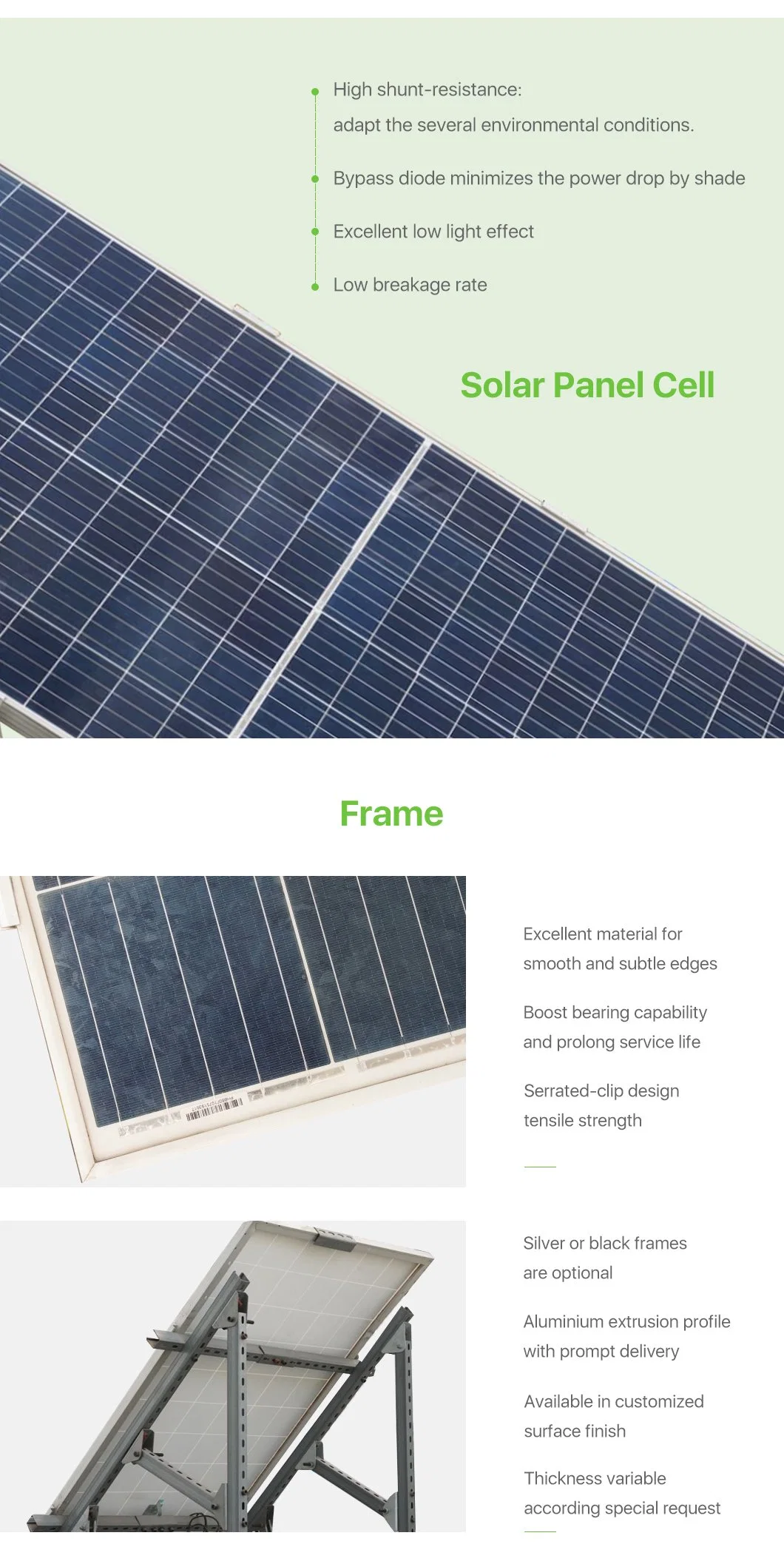 Wholesale Solar Panel 100W-1000wmonocrystalline Flexible PV Solar Panels with Solar Energy