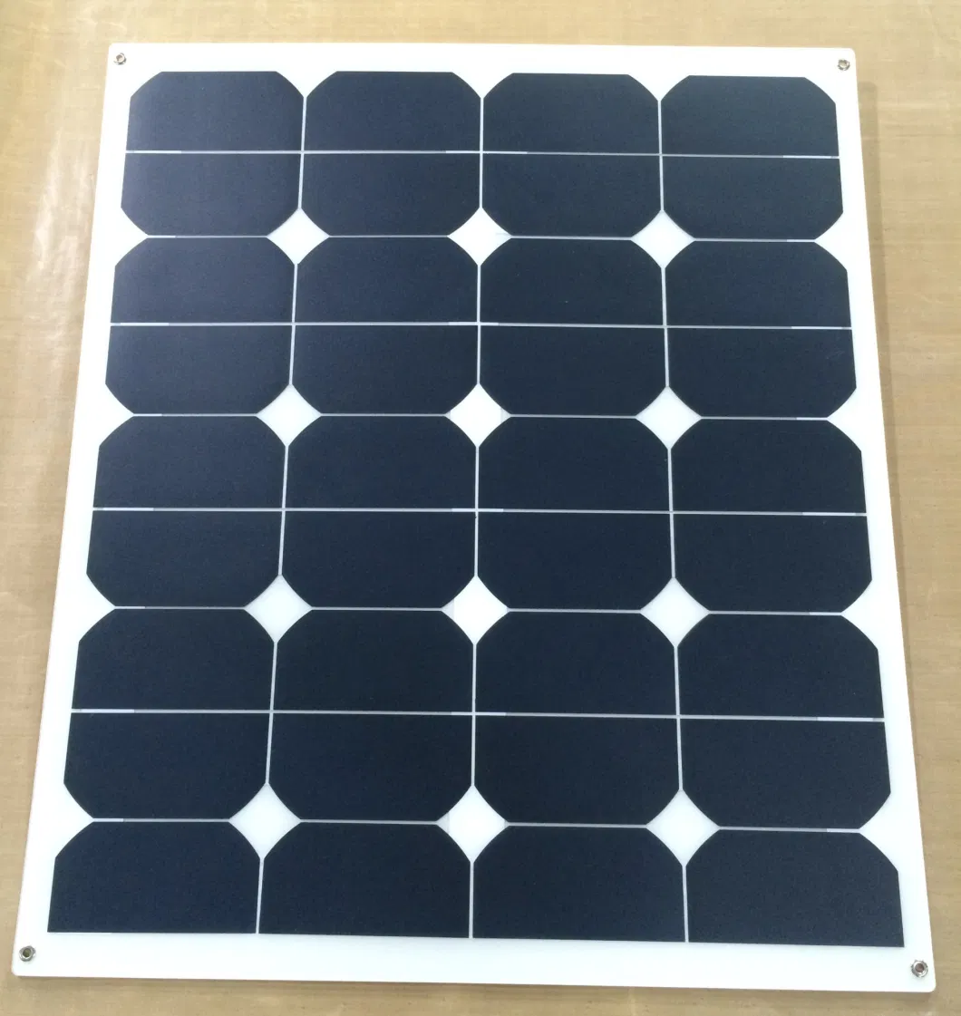 50W Portable Monocrystalline Flexible Solar Panel for Boat Car