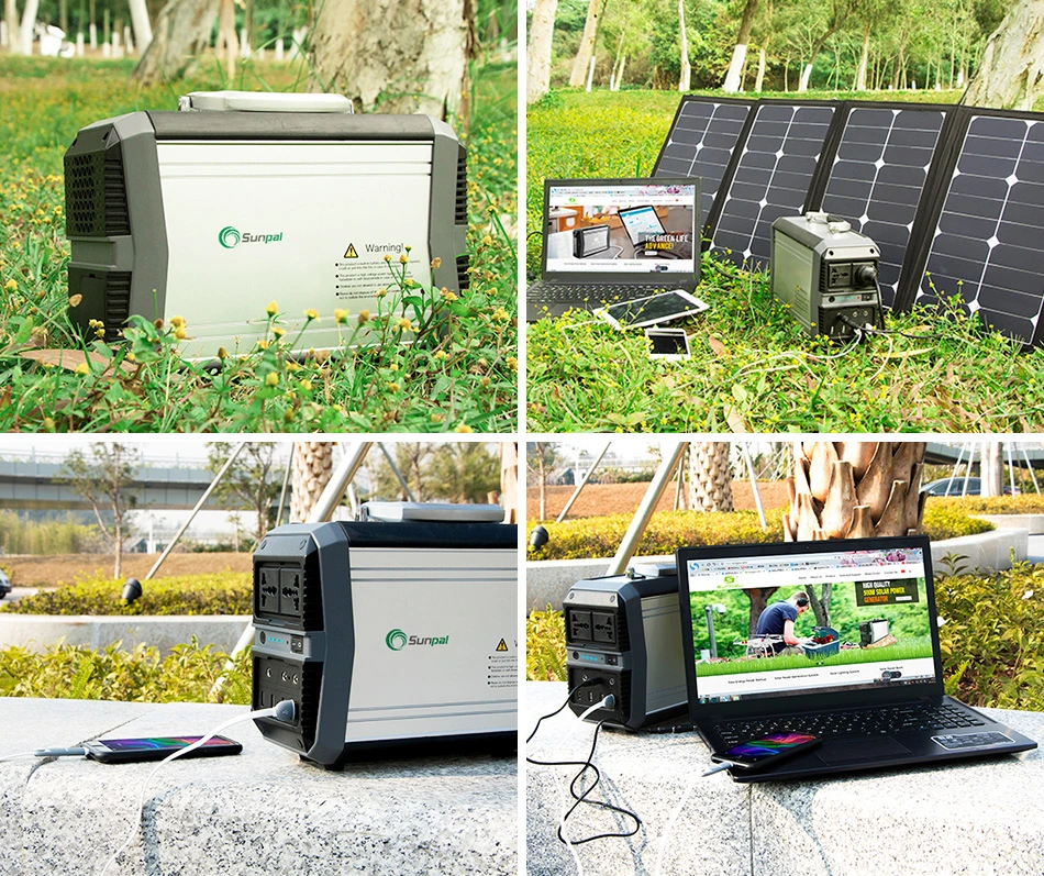 Sunpal Solar Panel For Outdoor 1000 Watt Portable Power Station With Dc Output Ac 110V 220V Generator For Home Application