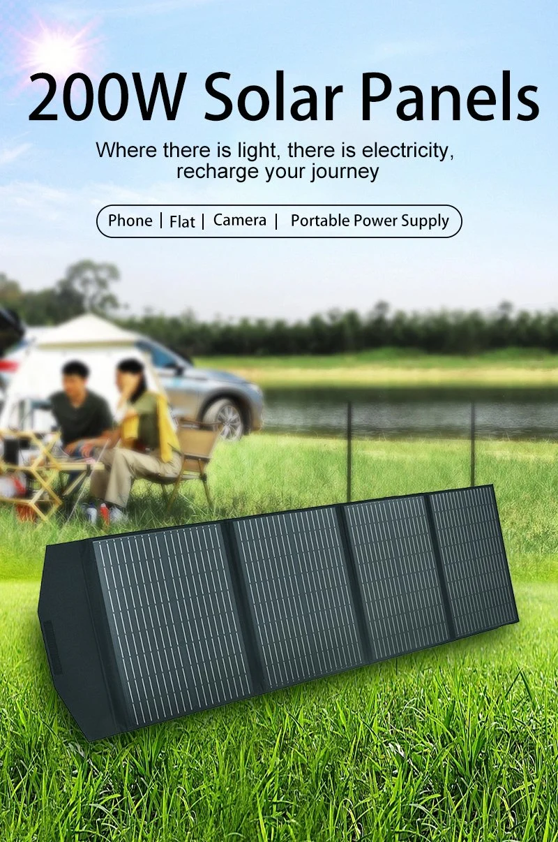 Foldable Home Use Solar Panel 150W 200W Portable Power Solar Panel Charger for Camping