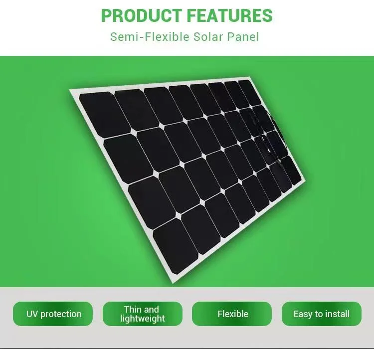 400W OEM/ODM Semi-Flexible Solar Panel Hybrid Passivated Back Contact High Efficiency Charging