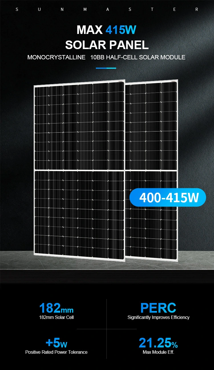 Wholesale Photovoltaic 150W 300W 365W 9bb PV Mono Energy Power Modules Solar Cell Panel Price