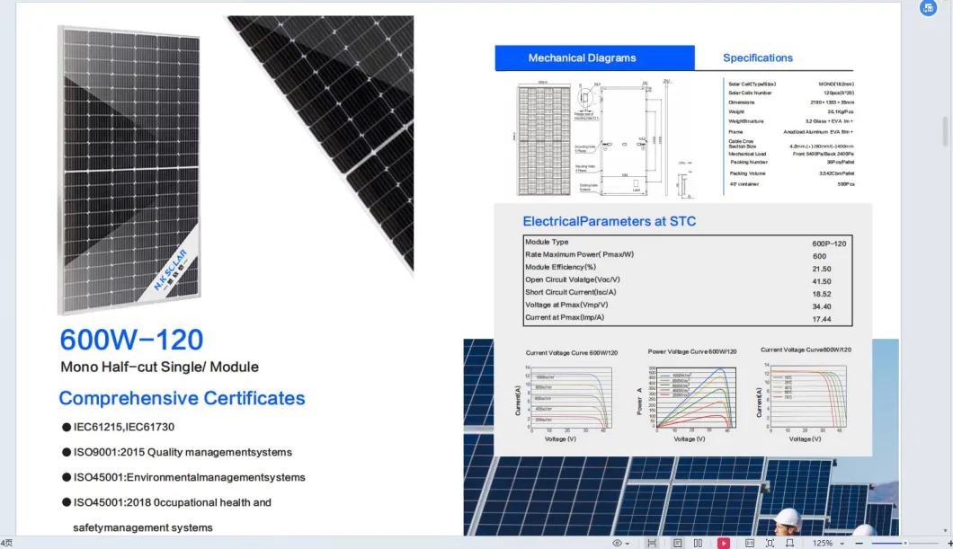 500W 550W 600W Solar Flexible Portable Single off Grid Half Cell PV Panel Monocrystalline Storage Balcony Small Home Renewable Power Energy System