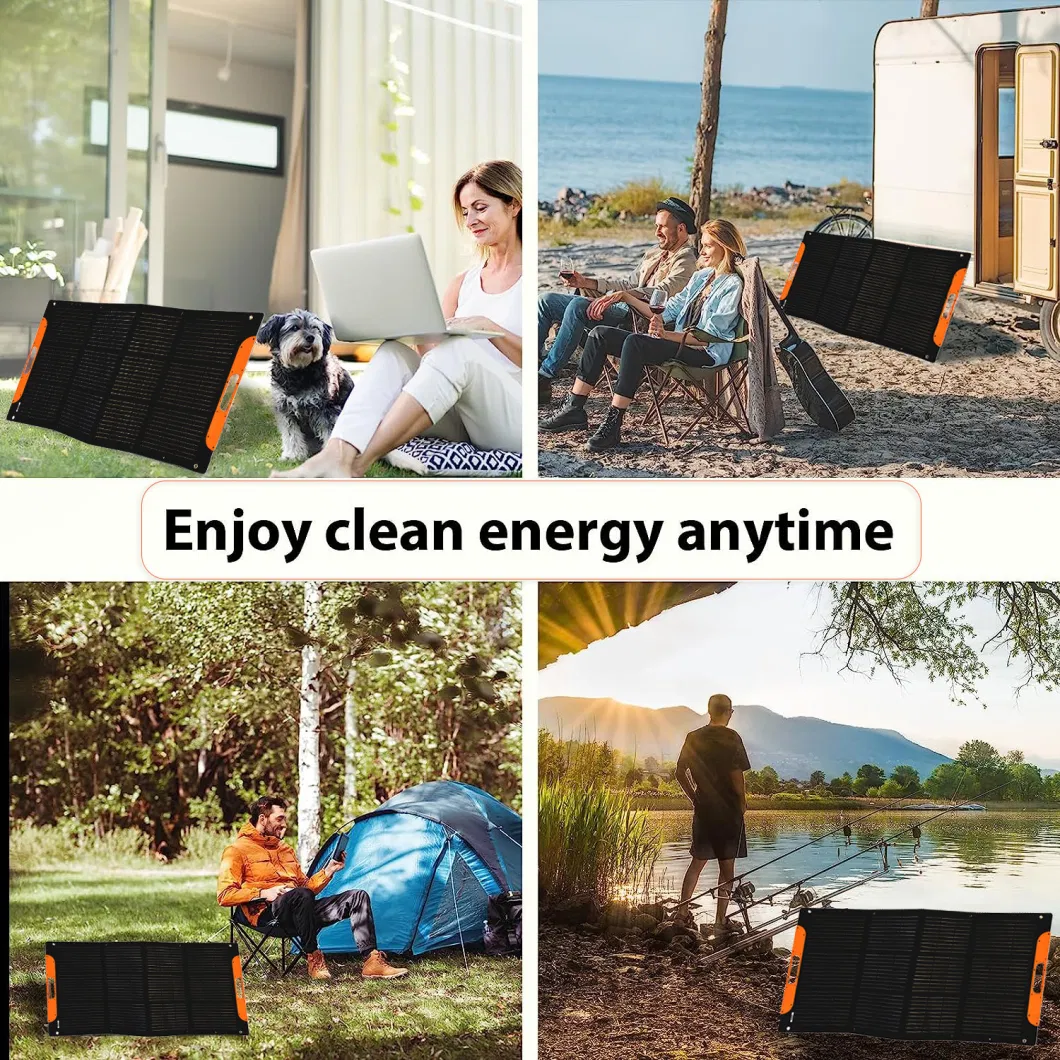 120W Portable Solar Panels, Mc4 Output Hpbc High Efficiency Camping Solar Panel