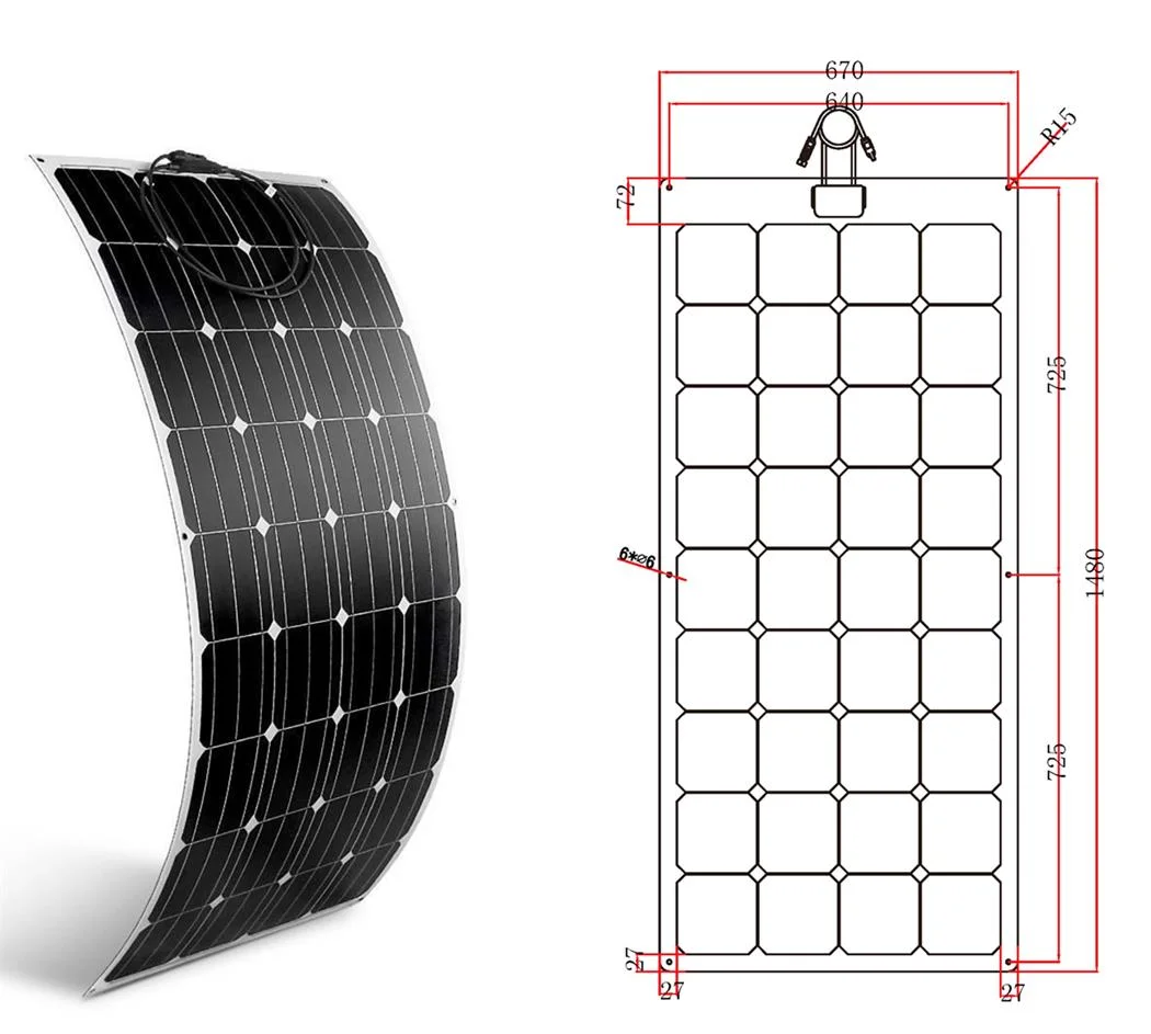 Factory Wholesale High Power Safe Durable Flexible Solar 200W Battery Charger Panel