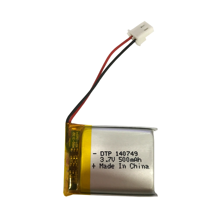 3.7V 500mAh Custom Lithium Polymer Battery 1.85wh Lipo Battery Lithium Ion Battery for Quadcopter