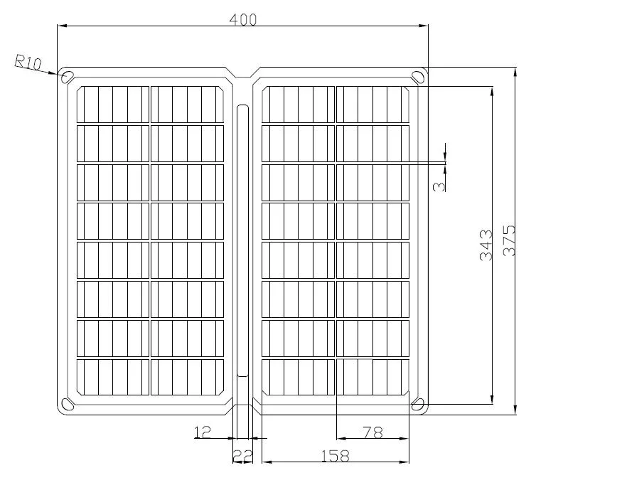 ETFE Mono Cells10W Waterproof Foldable Flexible High Efficiency Solar Panel Camping Outdoor